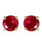 Cercei din Aur de 9K ( 0.65 grame ) cu Rubin Malagasy 1.49 Carate