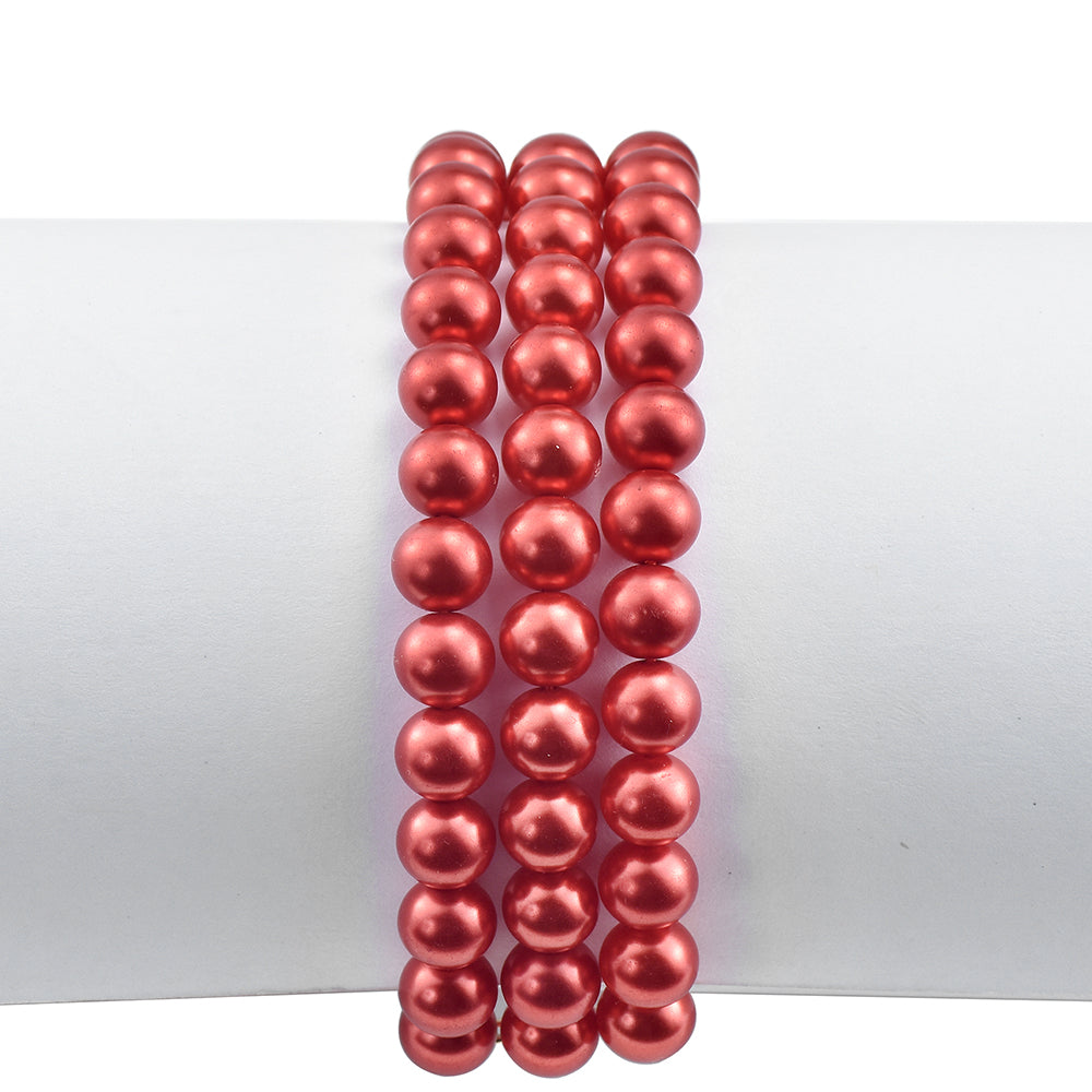 Brățară din Argint 925 Placat cu Aur ( 2.18 grame ) cu Perlă de apă dulce roșie 254.76 Carate