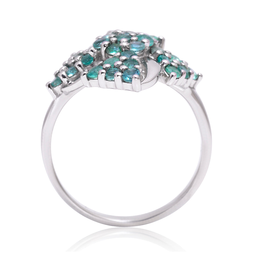 Inel din Argint 925 ( 4.11 grame ) cu Smarald Brazilian 0.83 Carate