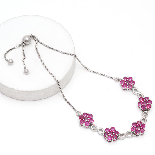 Brățară din Argint 925 ( 5.09 grame ) cu Rubin Malagasy 3.25 Carate