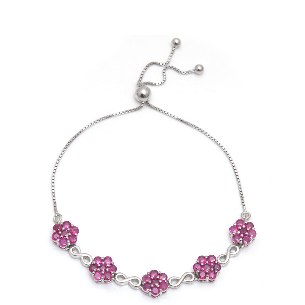 Brățară din Argint 925 ( 5.09 grame ) cu Rubin Malagasy 3.25 Carate