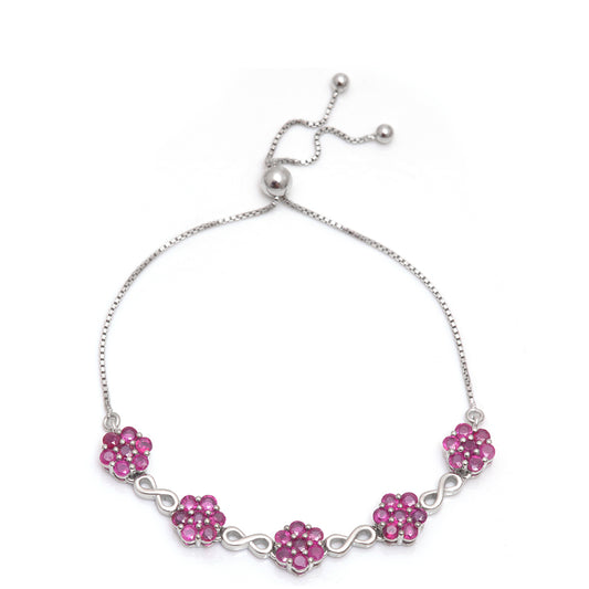 Brățară din Argint 925 ( 5.09 grame ) cu Rubin Malagasy 3.25 Carate