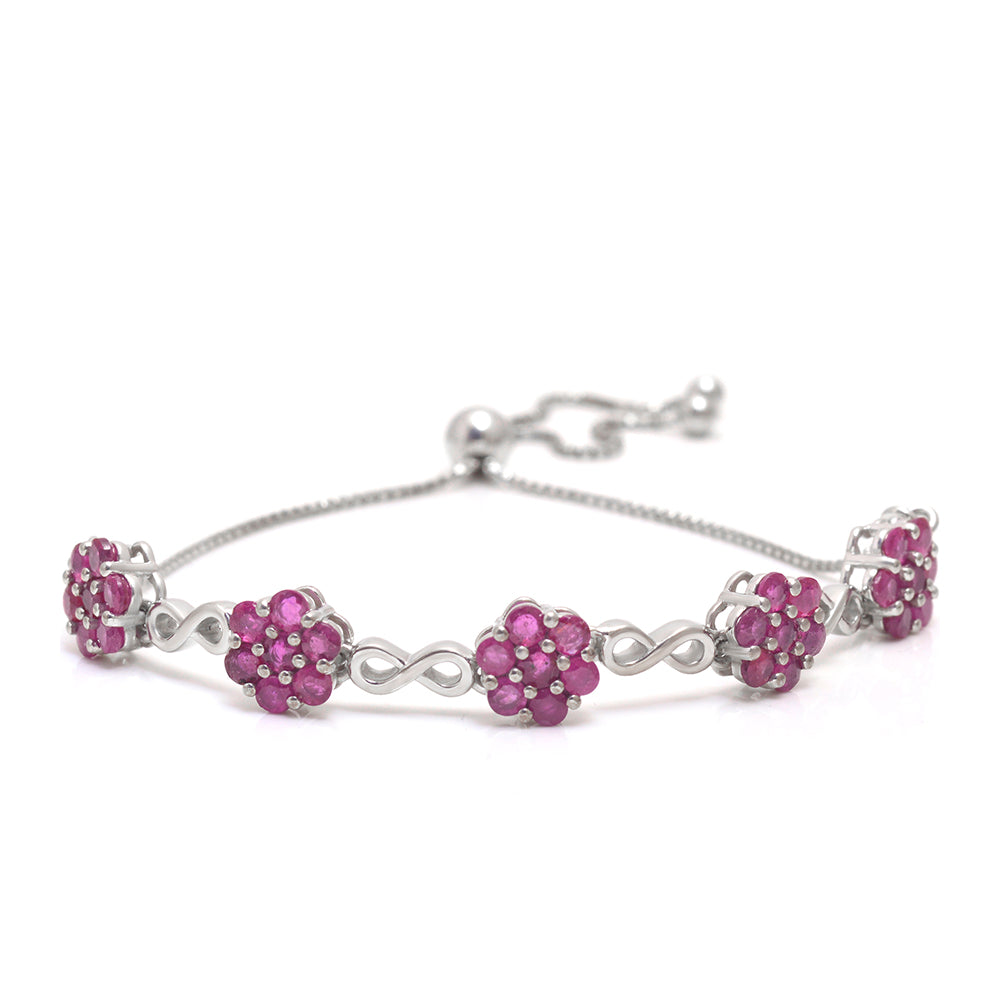 Brățară din Argint 925 ( 5.09 grame ) cu Rubin Malagasy 3.25 Carate