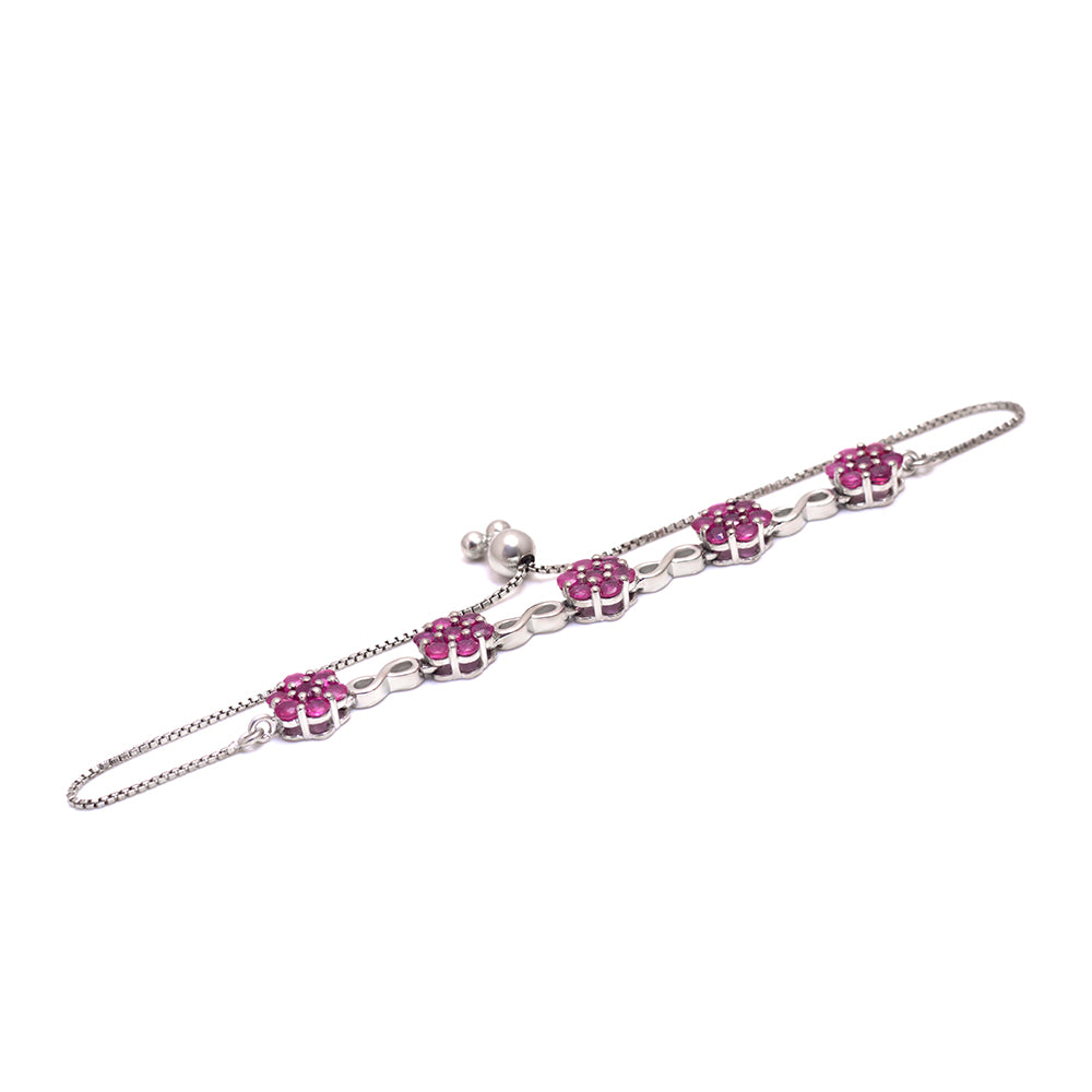 Brățară din Argint 925 ( 5.09 grame ) cu Rubin Malagasy 3.25 Carate 4 