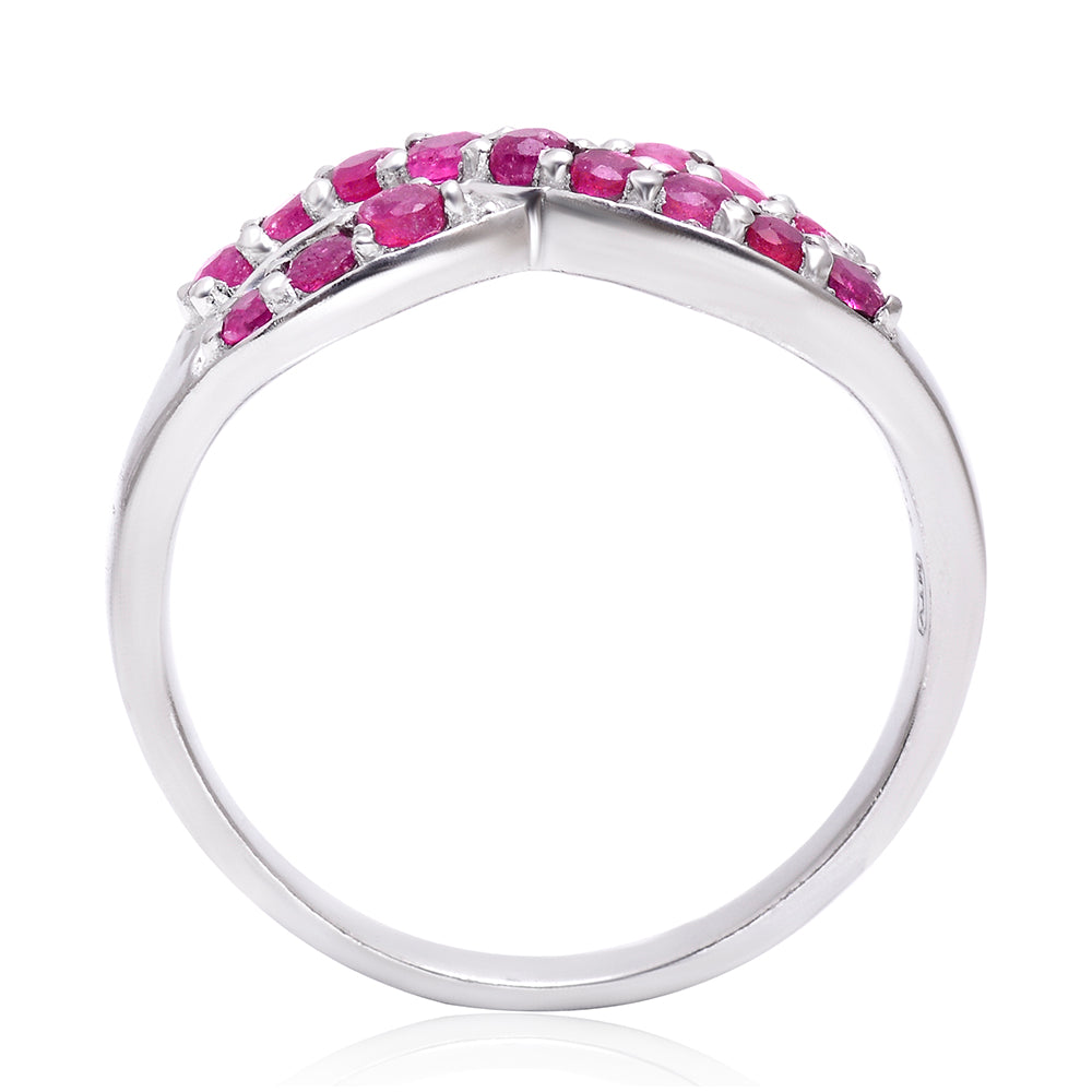 Inel din Argint 925 ( 2.9 grame ) cu Rubin Malagasy 0.86 Carate