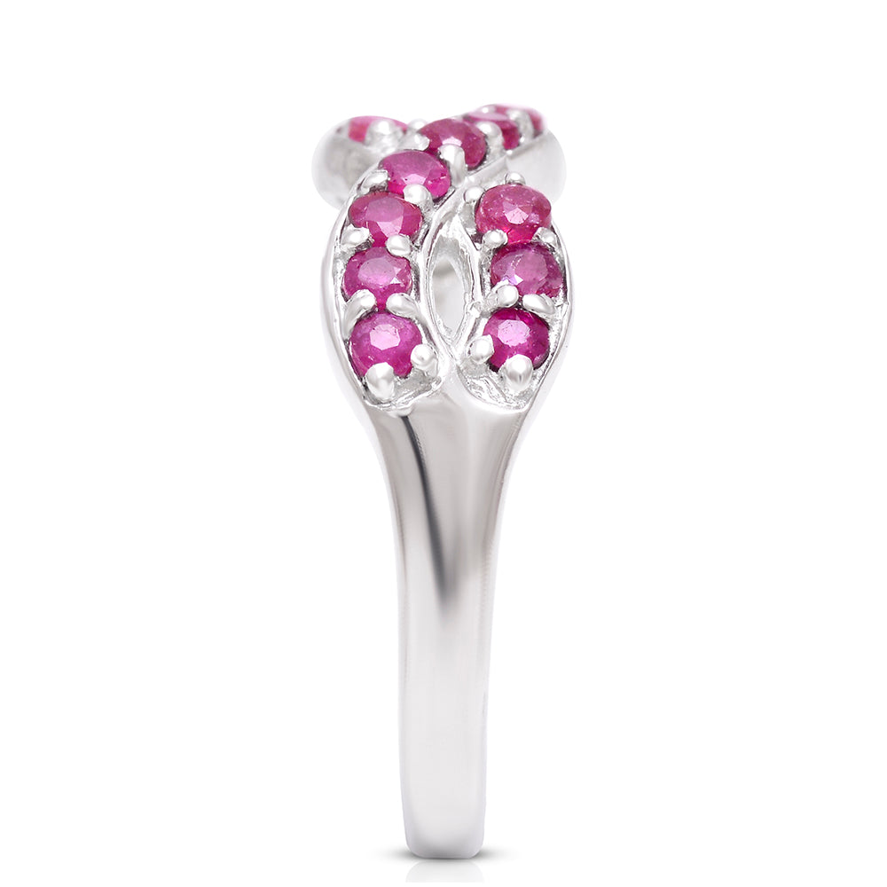 Inel din Argint 925 ( 2.9 grame ) cu Rubin Malagasy 0.86 Carate 4 