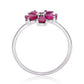 Inel din Argint 925 ( 1.99 grame ) cu Rubin Malagasy și Topaz Alb 1.46 Carate