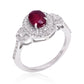 Inel din Argint 925 ( 3.44 grame ) cu Rubin Malagasy și Topaz Alb 2.52 Carate