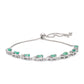 Brățară din Argint 925 ( 3.98 grame ) cu Smarald Brazilian și Topaz Alb 1.6 Carate