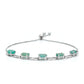 Brățară din Argint 925 ( 3.31 grame ) cu Smarald Brazilian și Topaz Alb 4 Carate
