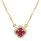 Colier din Argint 925 Placat cu Aur ( 3.77 grame ) cu Rubin Malagasy 1.25 Carate