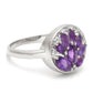 Inel din Argint 925 ( 2.89 grame ) cu Ametist Marocan și Topaz Alb 1.26 Carate