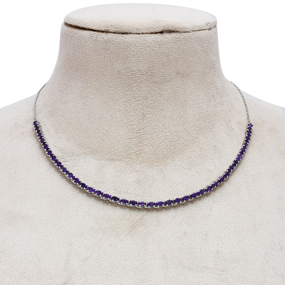 Colier din Argint 925 ( 12.33 grame ) cu Ametist Marocan 8.03 Carate