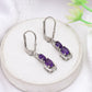 Cercei din Argint 925 ( 2.33 grame ) cu Ametist Marocan 1.25 Carate
