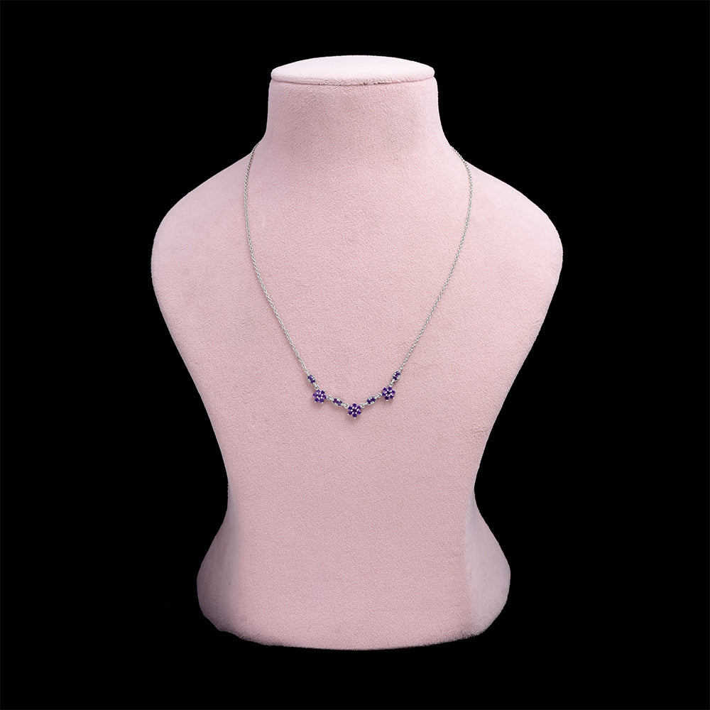 Colier din Argint 925 ( 4.05 grame ) cu Ametist Marocan 0.87 Carate 1 