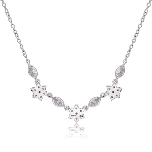 Colier din Argint 925 ( 4.05 grame ) cu Ametist Marocan 0.87 Carate