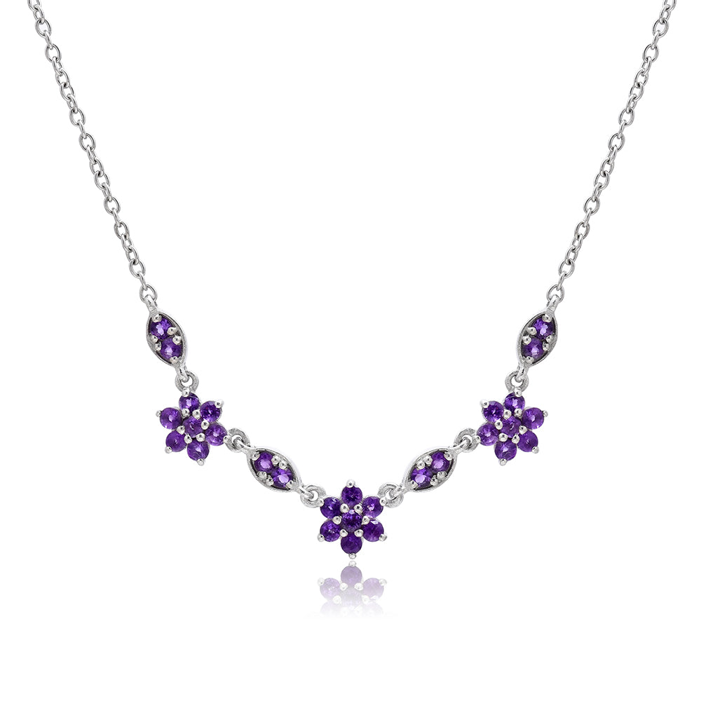 Colier din Argint 925 ( 4.05 grame ) cu Ametist Marocan 0.87 Carate