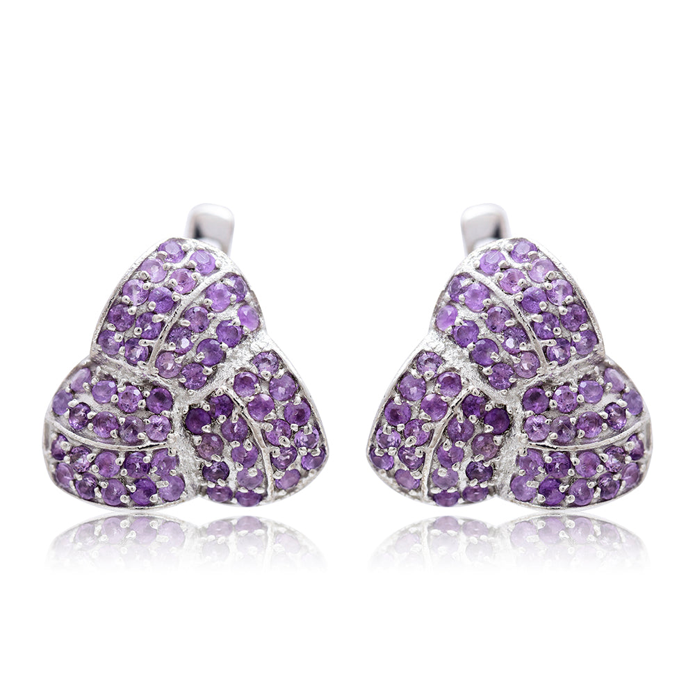 Cercei din Argint 925 ( 6.51 grame ) cu Ametist Marocan 3.4 Carate 1 