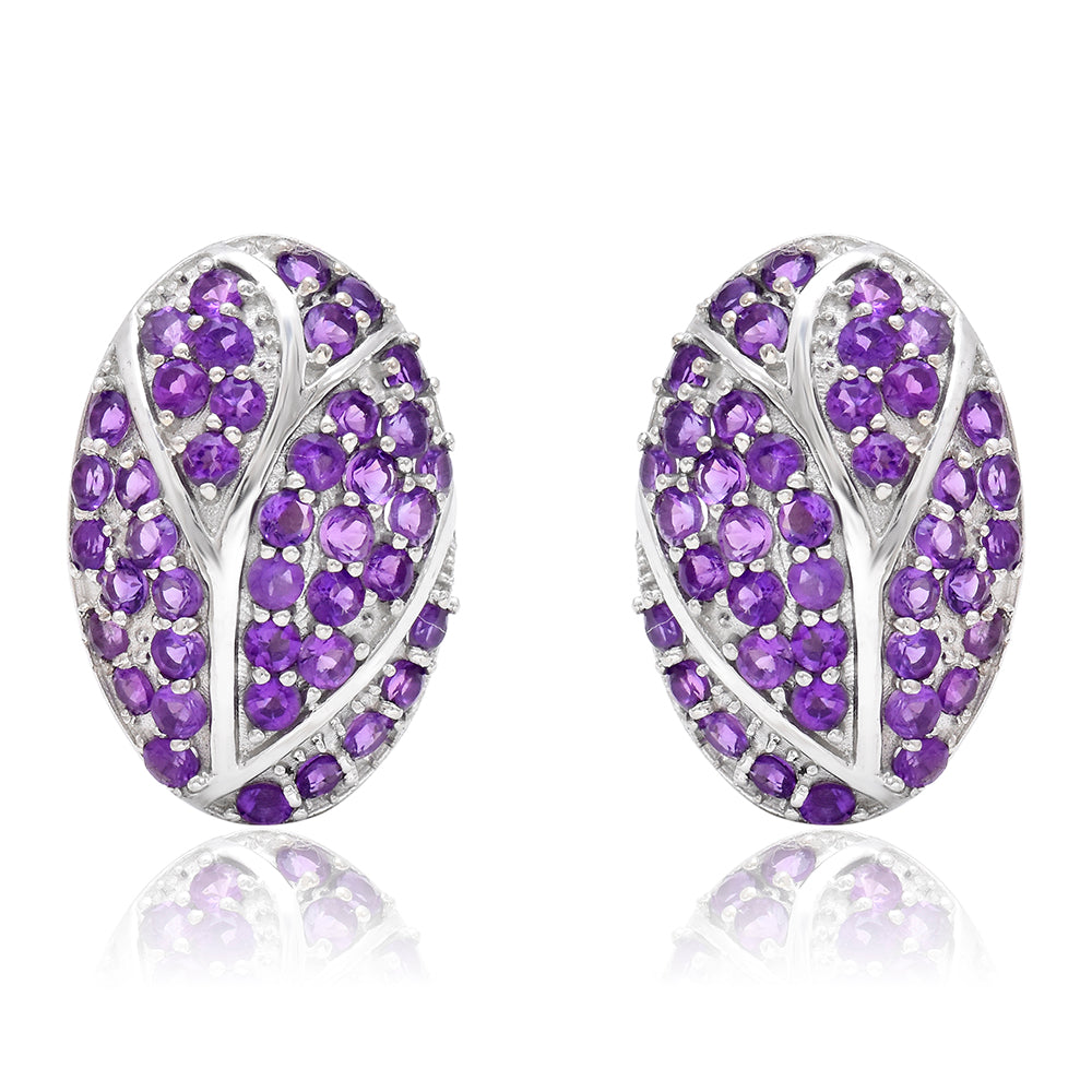 Cercei din Argint 925 ( 6.25 grame ) cu Ametist Marocan 2.81 Carate