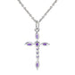 Cruce Pandantiv din Argint 925 ( 1 grame ) cu Ametist Marocan 0.75 Carate