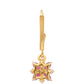 Cercei din Argint 925 Placat cu Aur ( 1.62 grame ) cu Rubin Malagasy și Topaz Alb 2.14 Carate