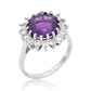 Inel din Argint 925 ( 2.1 grame ) cu Ametist Marocan și Topaz Alb 12 Carate