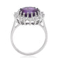 Inel din Argint 925 ( 2.1 grame ) cu Ametist Marocan și Topaz Alb 12 Carate
