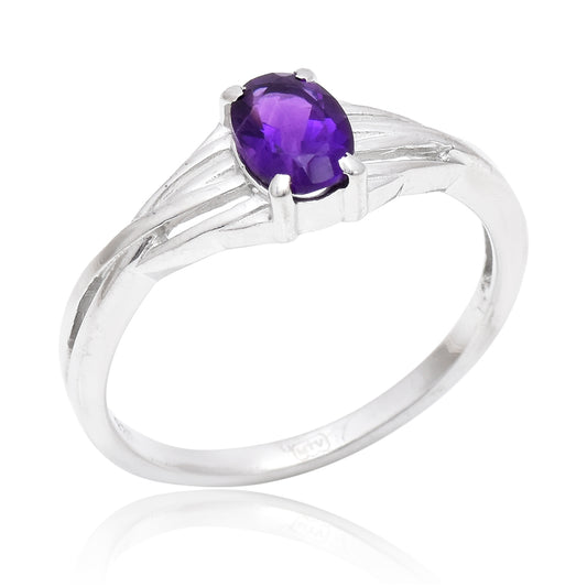 Inel din Argint 925 ( 2.01 grame ) cu Ametist Marocan 0.72 Carate