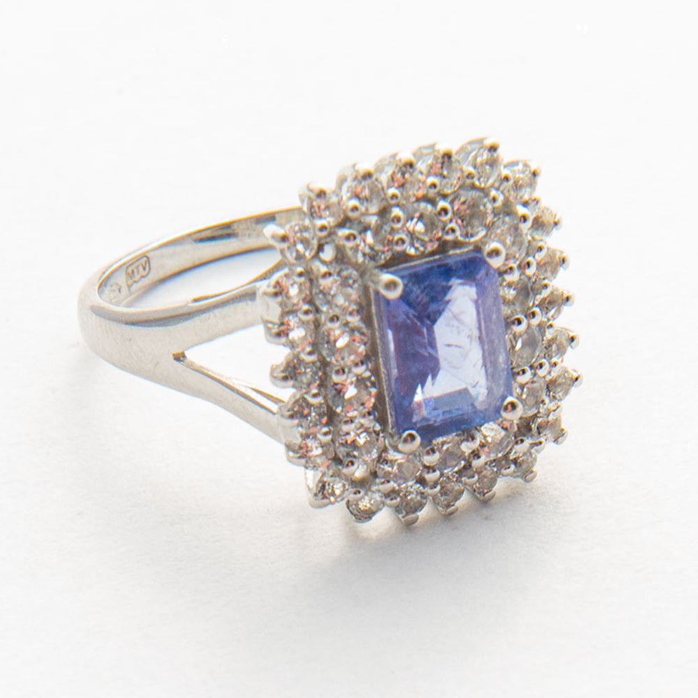 Inel din Argint 925 ( 2.96 grame ) cu Tanzanit AAA 2.23 Carate