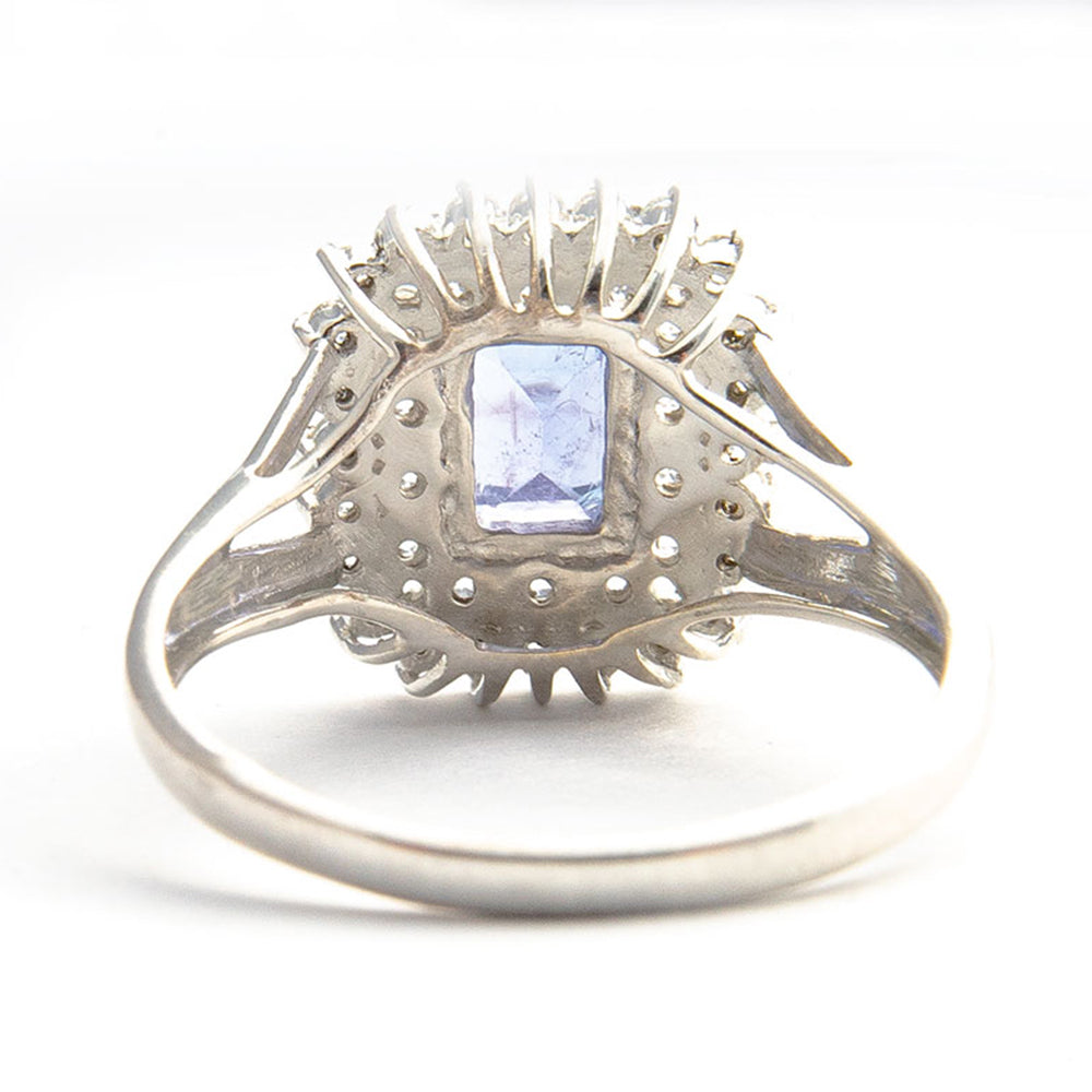 Inel din Argint 925 ( 2.96 grame ) cu Tanzanit AAA 2.23 Carate 4 