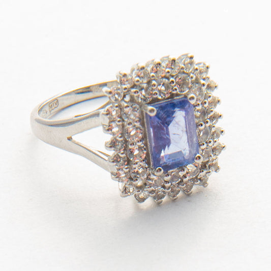 Inel din Argint 925 ( 2.96 grame ) cu Tanzanit AAA 2.23 Carate