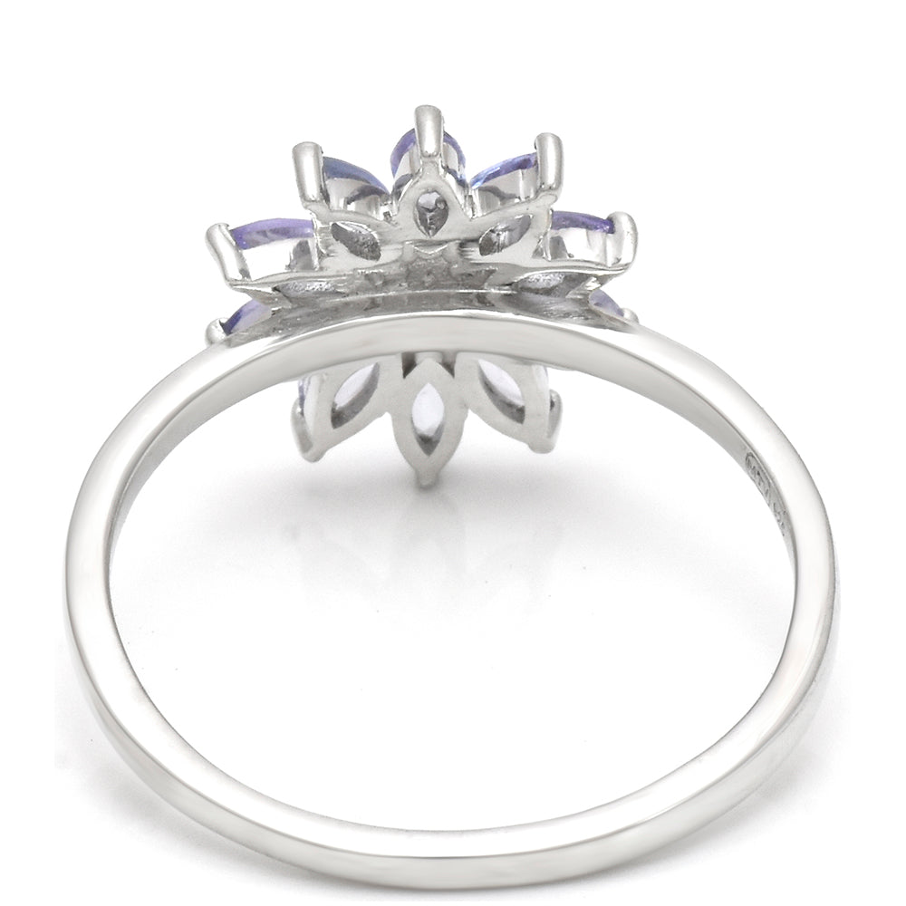 Inel din Argint 925 ( 1.98 grame ) cu Tanzanit AAA 0.82 Carate 4 