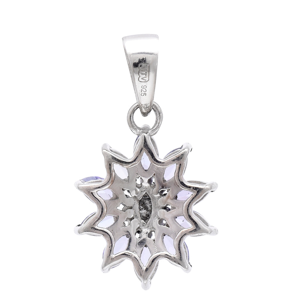 Pandantiv din Argint 925 ( 1.27 grame ) cu Tanzanit AAA 0.79 Carate 2 