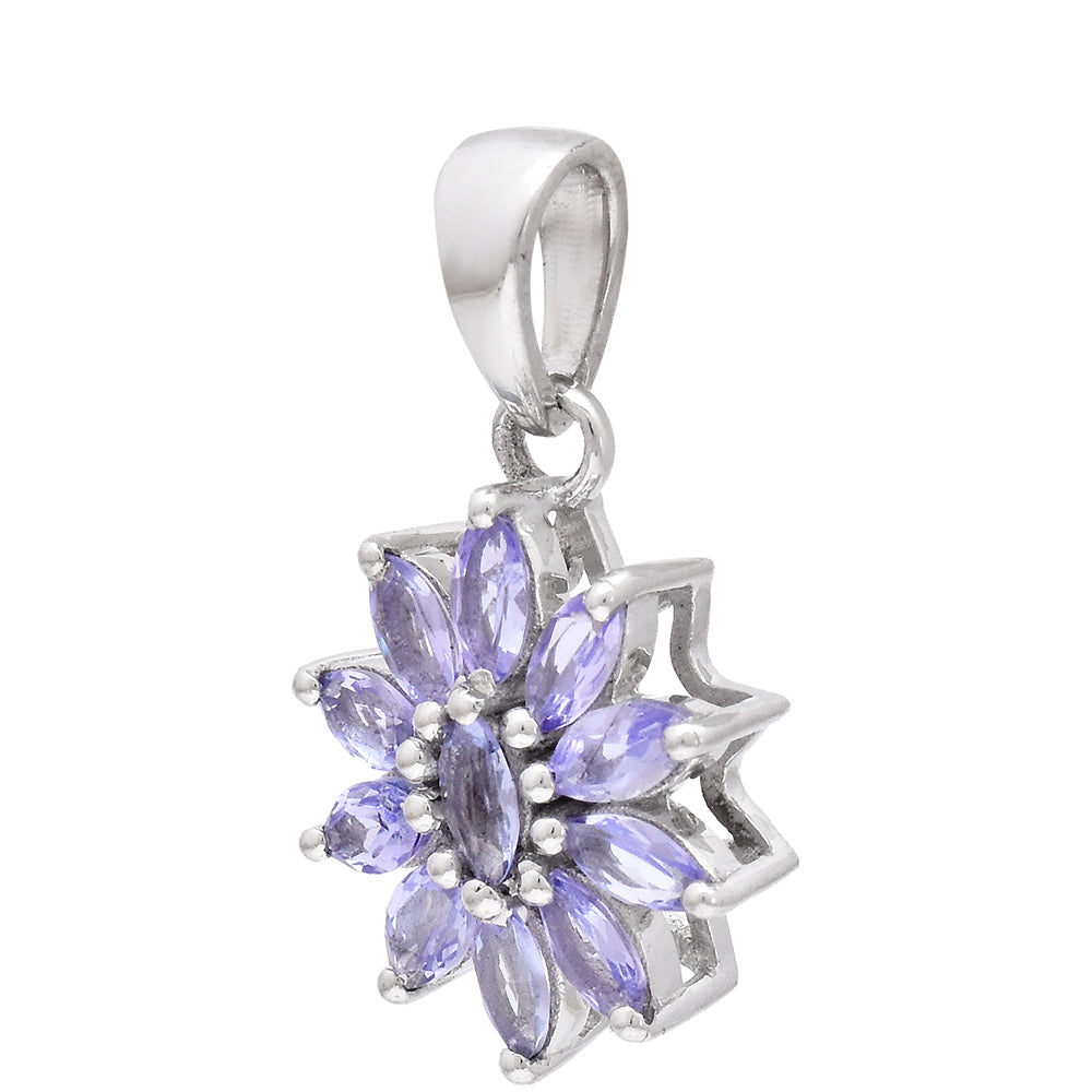 Pandantiv din Argint 925 ( 1.27 grame ) cu Tanzanit AAA 0.79 Carate