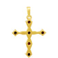 Cruce Pandantiv din Argint 925 Placat cu Aur ( 2.29 grame ) cu Opal Etiopian Lega Dembi 0.55 Carate
