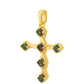 Cruce Pandantiv din Argint 925 Placat cu Aur ( 2.29 grame ) cu Opal Etiopian Lega Dembi 0.55 Carate