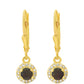 Cercei din Argint 925 Placat cu Aur ( 1.47 grame ) cu Opal Etiopian Lega Dembi și Topaz Alb 0.42 Carate