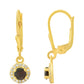 Cercei din Argint 925 Placat cu Aur ( 1.47 grame ) cu Opal Etiopian Lega Dembi și Topaz Alb 0.42 Carate