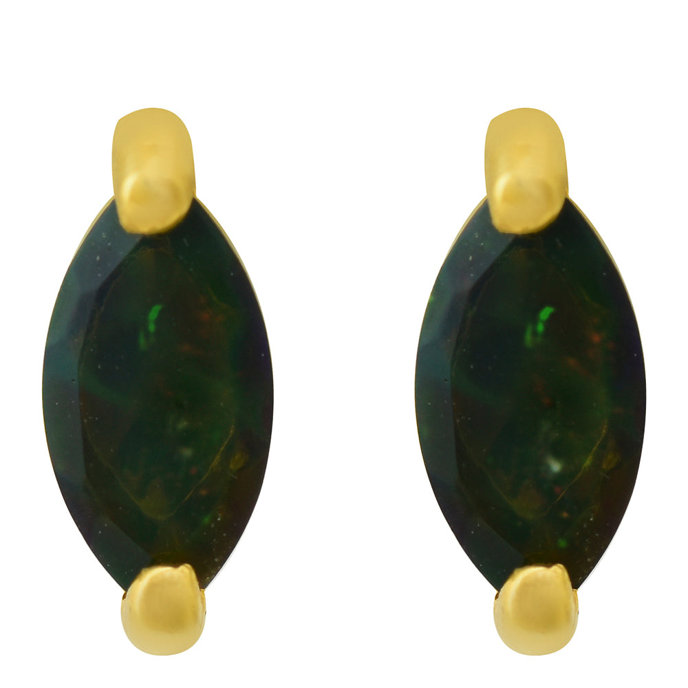 Cercei din Argint 925 Placat cu Aur ( 0.53 grame ) cu Opal Etiopian Lega Dembi 0.22 Carate