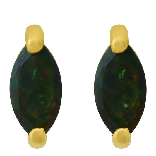 Cercei din Argint 925 Placat cu Aur ( 0.53 grame ) cu Opal Etiopian Lega Dembi 0.22 Carate