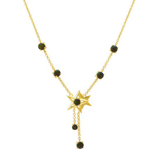 Colier din Argint 925 Placat cu Aur ( 8.34 grame ) cu Opal Etiopian Lega Dembi 1.19 Carate