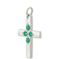 Cruce Pandantiv din Argint 925 ( 2.92 grame ) cu Agat Verde 0.45 Carate