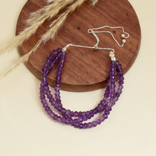 Colier din Argint 925 ( 0.5 grame ) cu Ametist Brazilian 177.5 Carate