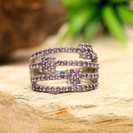 Inel din Argint 925 ( 4.19 grame ) cu Ametist Brazilian 1.3 Carate