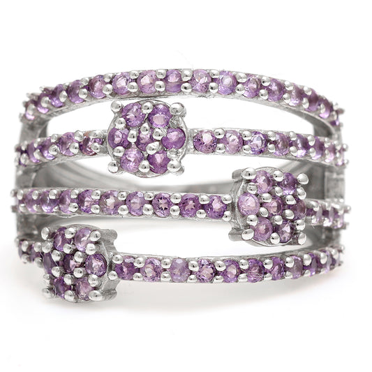 Inel din Argint 925 ( 4.19 grame ) cu Ametist Brazilian 1.3 Carate