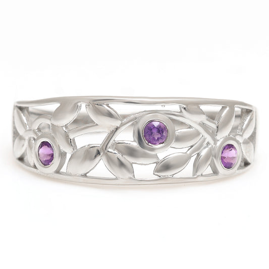 Inel din Argint 925 ( 2.72 grame ) cu Ametist Brazilian 0.14 Carate