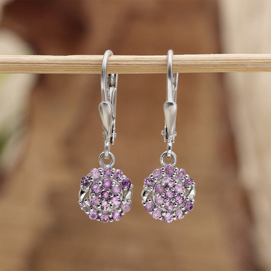 Cercei din Argint 925 ( 1.79 grame ) cu Ametist Brazilian 0.48 Carate