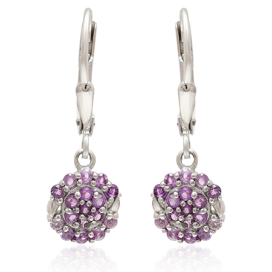 Cercei din Argint 925 ( 1.79 grame ) cu Ametist Brazilian 0.48 Carate