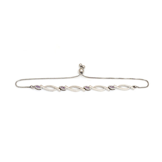 Brățară din Argint 925 ( 5.55 grame ) cu Ametist Brazilian 0.14 Carate