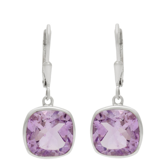 Cercei din Argint 925 ( 3.92 grame ) cu Ametist Brazilian 3.5 Carate
